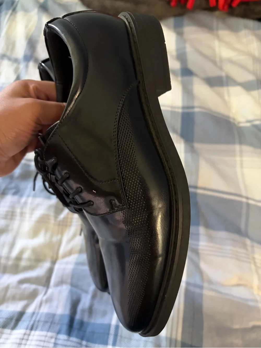 Restoration Black Leather Derby Dress Shoes
